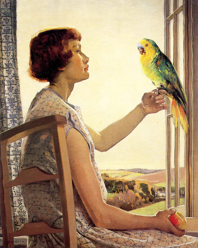 059. Gabriel with parrot